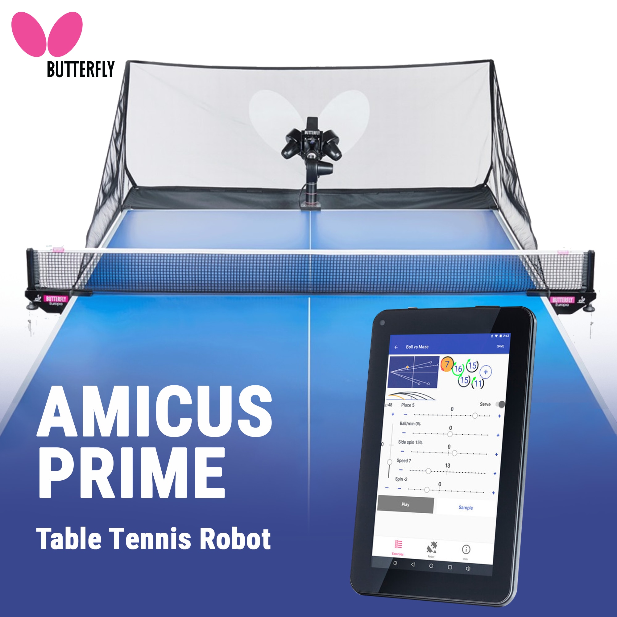 Amicus Prime Robot | Butterfly Table Tennis